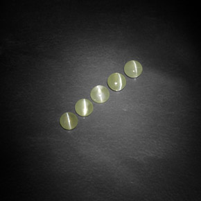  ct natürliche gelblich-grün Chrysoberyll-Katzenauge-Edelsteine, Transparent, Transparent / Lichtdurchlässig