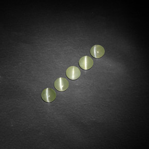  ct natürliche gelblich-grün Chrysoberyll-Katzenauge-Edelsteine, Transparent, Transparent / Lichtdurchlässig