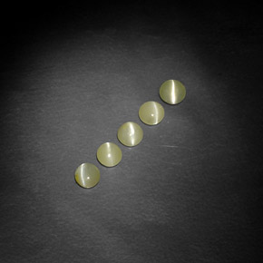  ct natürliche gelblich-grün Chrysoberyll-Katzenauge-Edelsteine, Transparent, Transparent / Lichtdurchlässig