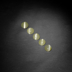  ct natürliche gelblich-grün Chrysoberyll-Katzenauge-Edelsteine, Transparent, Transparent / Lichtdurchlässig