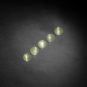  ct natürliche grüner Chrysoberyl Cat's Eye-Edelsteine, Transparent, Transparent / Lichtdurchlässig