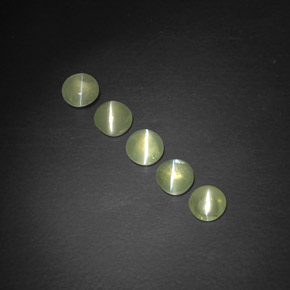  ct natürliche grüner Chrysoberyl Cat's Eye-Edelsteine, Transparent, Transparent / Lichtdurchlässig