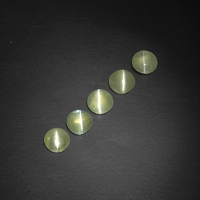  ct natürliche grüner Chrysoberyl Cat's Eye-Edelsteine, Transparent, Transparent / Lichtdurchlässig