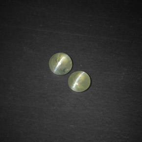  ct natürliche grüner Chrysoberyl Cat's Eye-Edelsteine, Transparent, Transparent / Lichtdurchlässig