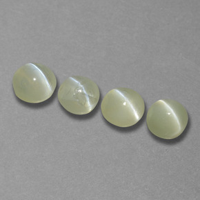 2.15 ct natürliche Cremegrün Chrysoberyll-Katzenauge-Edelsteine, Runden, Lichtundurchlässig