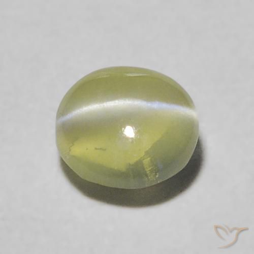 0.33ct Natürlicher gelblich-grün Chrysoberyll-Katzenauge, Runden, Transparent