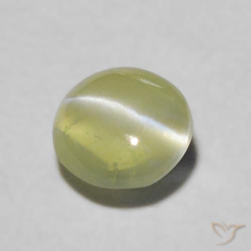 9,17 ctw natürlicher gelblich-grün Chrysoberyll-Katzenauge, Runden, Transparent