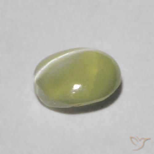 9,17 ctw natürlicher gelblich-grün Chrysoberyll-Katzenauge, Runden, Transparent