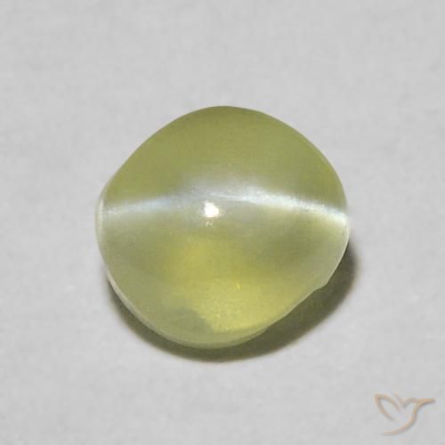 0.54ct Natürlicher gelblich-grün Chrysoberyll-Katzenauge, Oval, Transparent