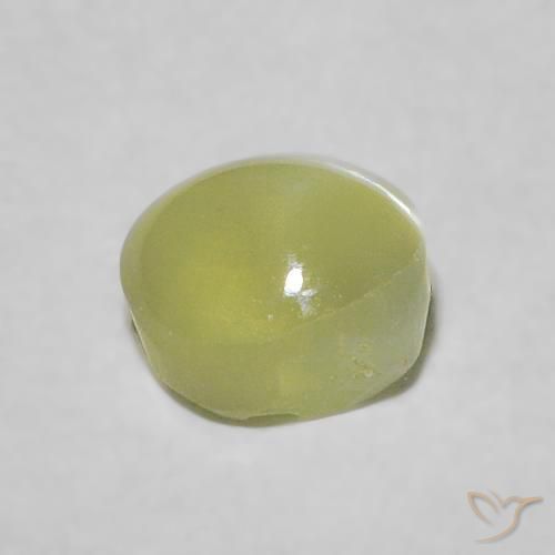 9,17 ctw natürlicher gelblich-grün Chrysoberyll-Katzenauge, Oval, Transparent