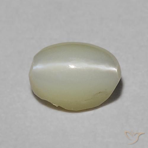 0.36ct Natürlicher gelblich-grün Chrysoberyll-Katzenauge, Oval, Lichtdurchlässig