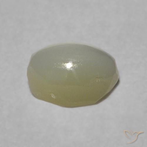 9,17 ctw natürlicher gelblich-grün Chrysoberyll-Katzenauge, Oval, Lichtdurchlässig