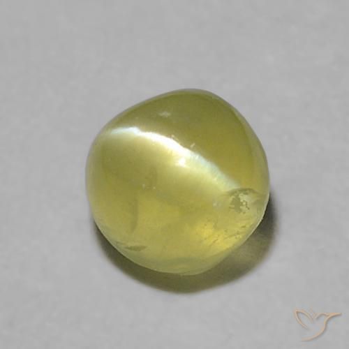 0.39ct Natürlicher hellgrün Chrysoberyll-Katzenauge, Runden, Transparent