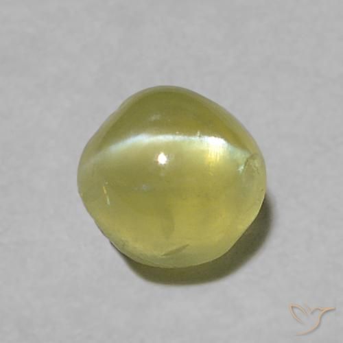 9,17 ctw natürlicher hellgrün Chrysoberyll-Katzenauge, Runden, Transparent