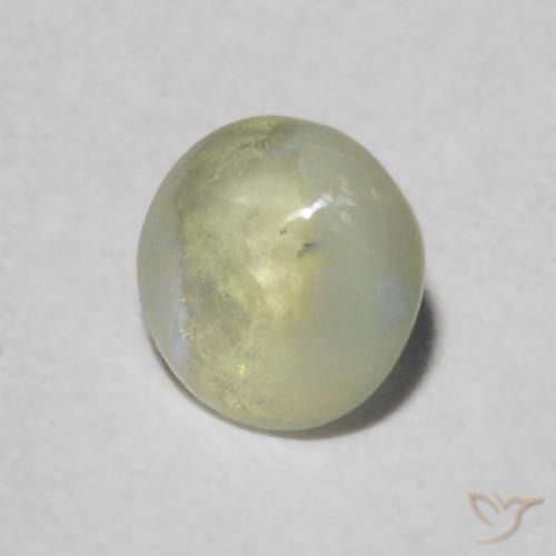 9,17 ctw natürlicher gelblich-grün Chrysoberyll-Katzenauge, Rund Schliff, Transparent