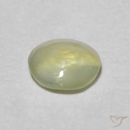 9,17 ctw natürlicher gelblich-grün Chrysoberyll-Katzenauge, Rund Schliff, Transparent