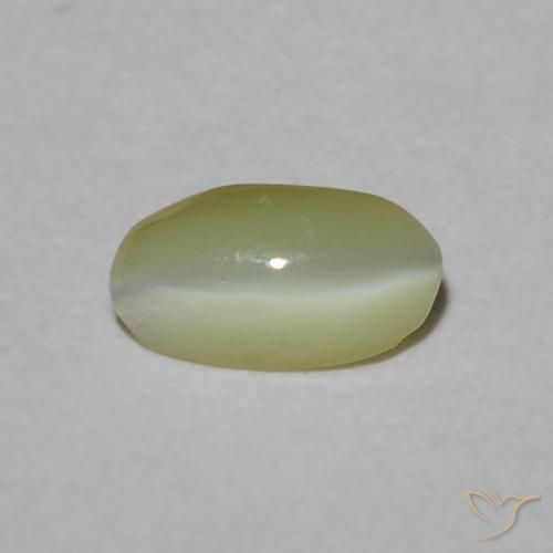 0.31ct Natürlicher gelblich-grün Chrysoberyll-Katzenauge, Oval, Lichtdurchlässig