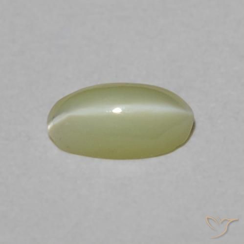 9,17 ctw natürlicher gelblich-grün Chrysoberyll-Katzenauge, Oval, Lichtdurchlässig