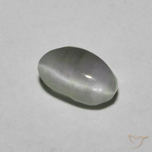 9,17 ctw natürlicher Mittelgrün Chrysoberyll-Katzenauge, Oval, Lichtdurchlässig