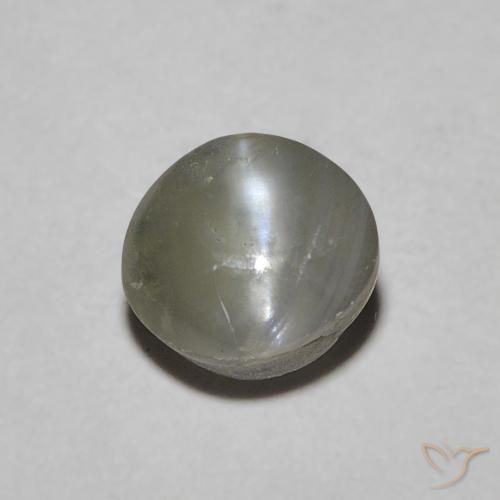 1.21ct Natürlicher Mittelgrau Chrysoberyll-Katzenauge, Oval, Lichtundurchlässig