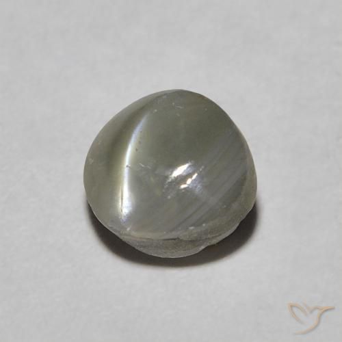 9,17 ctw natürlicher Mittelgrau Chrysoberyll-Katzenauge, Oval, Lichtundurchlässig