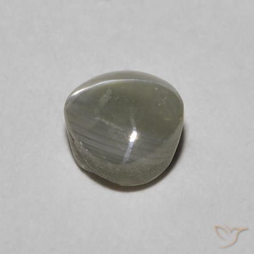 9,17 ctw natürlicher Mittelgrau Chrysoberyll-Katzenauge, Oval, Lichtundurchlässig