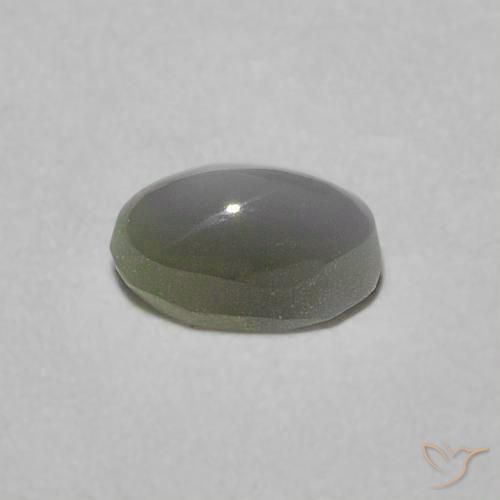 9,17 ctw natürlicher Mittelgrün Chrysoberyll-Katzenauge, Oval, Lichtundurchlässig