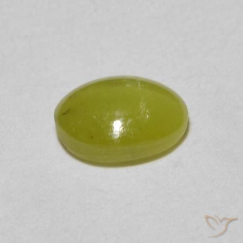 9,17 ctw natürlicher Mittelgelb Chrysoberyll-Katzenauge, Oval, Lichtdurchlässig