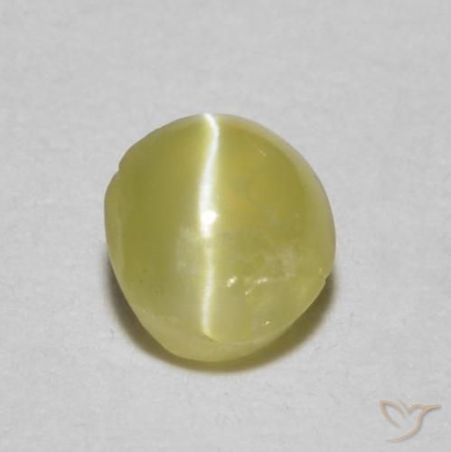 0.34ct Natürlicher Helles Gold-Gelb Chrysoberyll-Katzenauge, Oval, Lichtdurchlässig