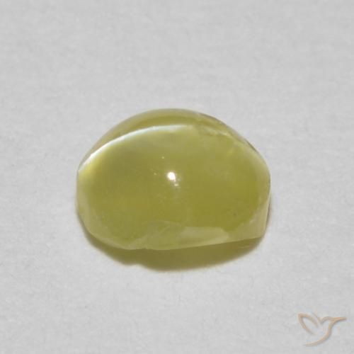 9,17 ctw natürlicher Helles Gold-Gelb Chrysoberyll-Katzenauge, Oval, Lichtdurchlässig