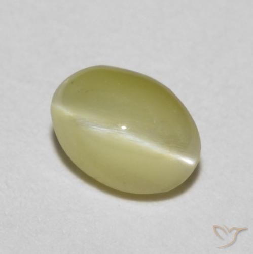 0.33ct Natürlicher Helles Laguna-Gelb Chrysoberyll-Katzenauge, Oval, Lichtdurchlässig