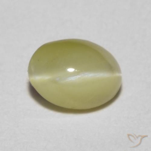 9,17 ctw natürlicher Helles Laguna-Gelb Chrysoberyll-Katzenauge, Oval, Lichtdurchlässig