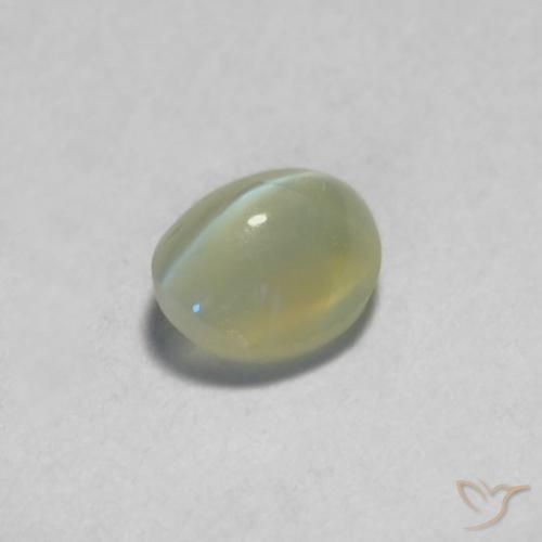 9,17 ctw natürlicher Mittelgrün Chrysoberyll-Katzenauge, Oval, Lichtdurchlässig