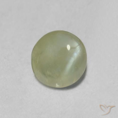 0.52ct Natürlicher Graugrün Chrysoberyll-Katzenauge, Oval, Lichtdurchlässig