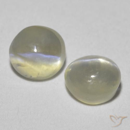 1.09 ct natürliche Warmweiß Chrysoberyll-Katzenauge-Edelsteine, Oval, Lichtdurchlässig