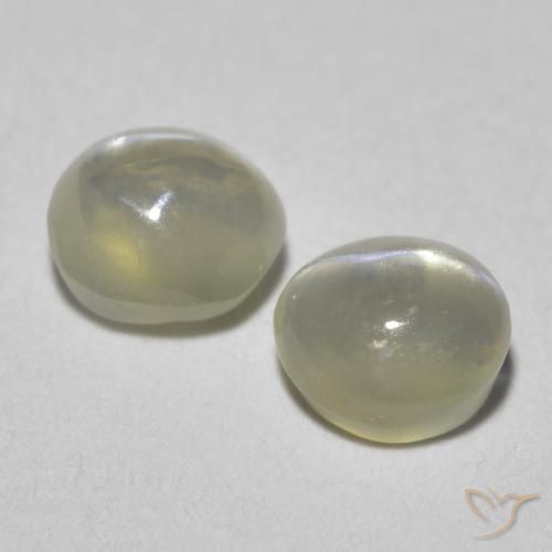 1.09 ct natürliche Warmweiß Chrysoberyll-Katzenauge-Edelsteine, Oval, Lichtdurchlässig