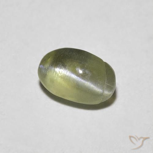 9,17 ctw natürlicher Medium Dark-Green Chrysoberyll-Katzenauge, Oval, Lichtdurchlässig