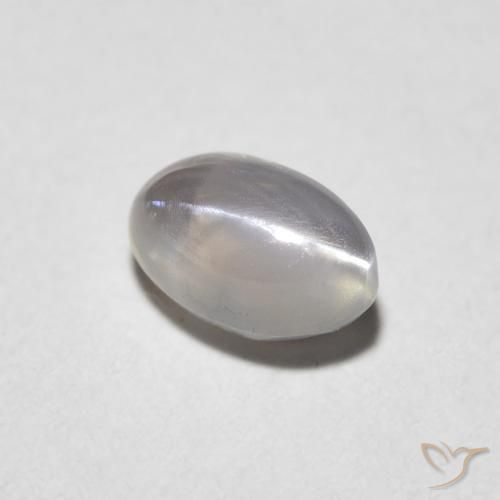 9,17 ctw natürlicher Warm Grey Chrysoberyll-Katzenauge, Oval, Lichtdurchlässig