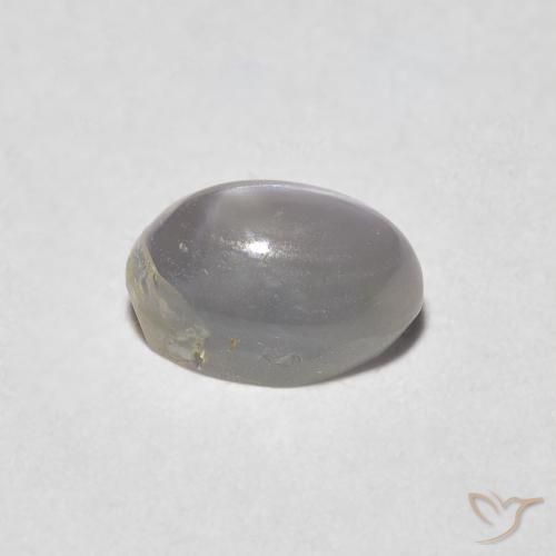 9,17 ctw natürlicher Warm Grey Chrysoberyll-Katzenauge, Oval, Lichtdurchlässig