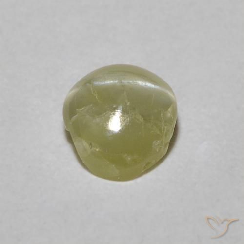 9,17 ctw natürlicher gelblich-grün Chrysoberyll-Katzenauge, Oval, Lichtdurchlässig