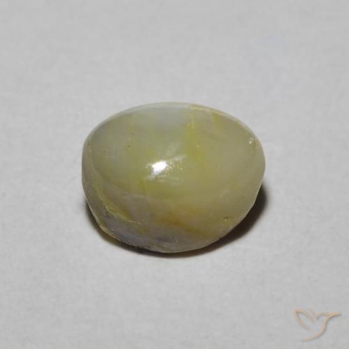 9,17 ctw natürlicher Mittelgelb Chrysoberyll-Katzenauge, Oval, Lichtundurchlässig