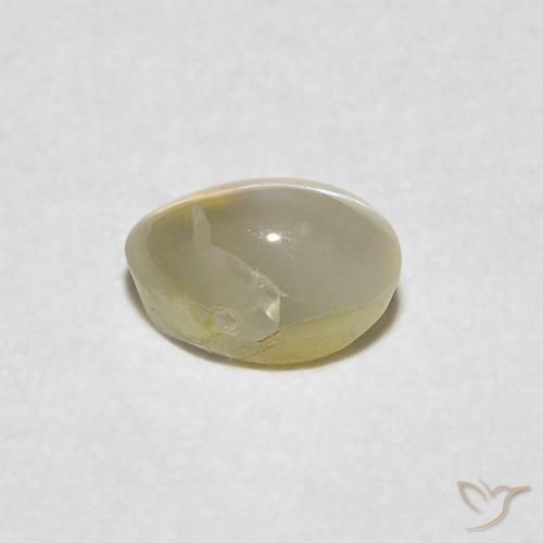 9,17 ctw natürlicher hellgelb Chrysoberyll-Katzenauge, Oval, Lichtdurchlässig
