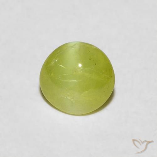 0.31ct Natürlicher Mittelgelb Chrysoberyll-Katzenauge, Oval, Lichtdurchlässig