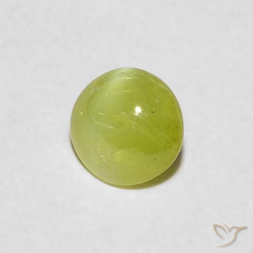 9,17 ctw natürlicher Mittelgelb Chrysoberyll-Katzenauge, Oval, Lichtdurchlässig