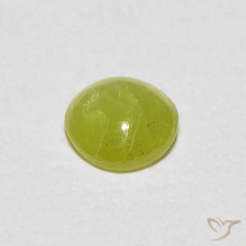 9,17 ctw natürlicher Mittelgelb Chrysoberyll-Katzenauge, Oval, Lichtdurchlässig