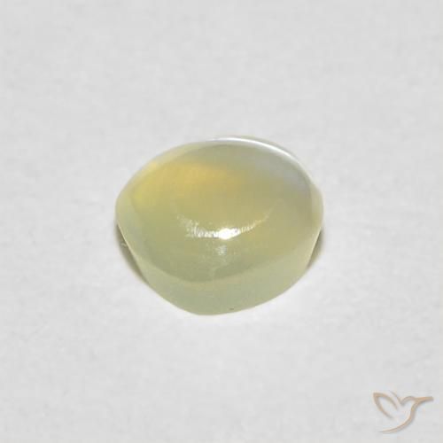9,17 ctw natürlicher hellgelb Chrysoberyll-Katzenauge, Runden, Lichtdurchlässig