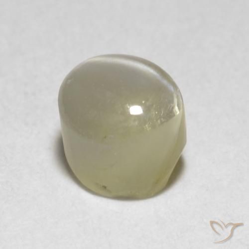9,17 ctw natürlicher hellgelb Chrysoberyll-Katzenauge, Oval, Lichtdurchlässig