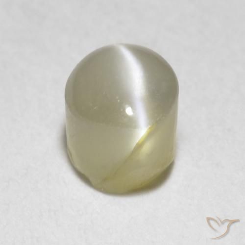 9,17 ctw natürlicher hellgelb Chrysoberyll-Katzenauge, Oval, Lichtdurchlässig