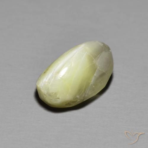 9,17 ctw natürlicher Mittelgelb Chrysoberyll-Katzenauge, Oval, Lichtdurchlässig