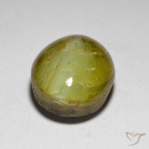 9,17 ctw natürlicher Zitronengelb Chrysoberyll-Katzenauge, Oval, Lichtdurchlässig